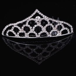 Girls Crowns With Rhinestones Wedding Jewelry Bridal Headpieces Birthday Party Performance Pageant Crystal Tiaras Wedding Accessories #BW-T074