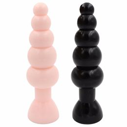 Soft Different-size Anal beads with Suction Cup Large Butt Plug Anal Plug Prostate Adult Sex Toys for Men Gay Woman Erotic Toys Y18110106