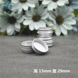 5g empty round aluminum lip balm tins for cosmetic packaging,5cc cream jar bottle with lid silver Spiral aluminum box container