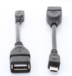 Micro USB Host Cable OTG 10cm 5pin mini usb cable for tablet pc mobile phone mp4 mp5 Smart Phone Free Shipping