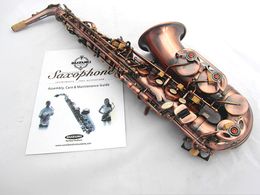 SUZUKI E Flat Alto Saxophone High Quality Brass Musical Instrument Beautiful Antique Red Copper Surface Performance Sax With Mouthpiece