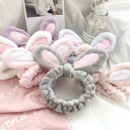 Wholesale Cute Rabbit Ears Wash Makeup Headband Shower Headband Ornaments Elastic Hair Band Hair Accessories Hairpin Hot Sale Free Shipping