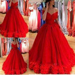 Red Elegant Prom Dresses Arabic A Line Sexy Off Shoulder Evening Gowns Custom Made Floor Length Women Formal Party Dress