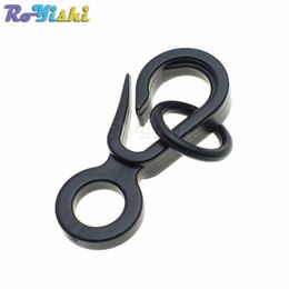 100pcs/lot Black Plastic Snap Hooks With O ring for Bag Belts Straps Clasp Backpack Garment Accessories