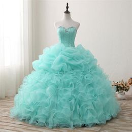2018 New Arrived Real Photo Sexy Crystal Ball Gown Quinceanera Dress with Sequin Organza Sweet 16 Dress Vestido Debutante Gowns BQ123