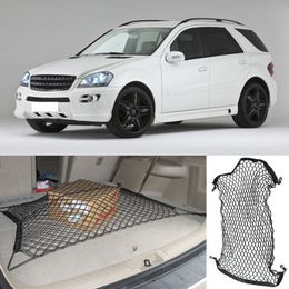 For Benz Class M AMG Car Vehicle Black Rear Trunk Cargo Baggage Organiser Storage Nylon Plain Vertical Seat Net