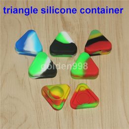 Nonstick Triangle Silicone Wax Container Box 1.5ml Silicone Jars Dry Herb Wax Box Container Dab silicone water pipes quartz nails