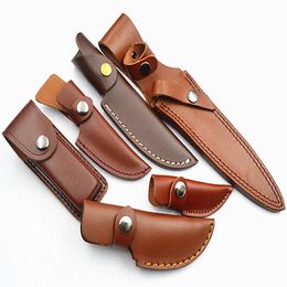 Sheath Fixed Knife Sheath, Genuine Leather Folding Knife Sheath Brown Black Color