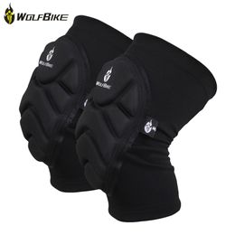 WOLFBIKE BC314 Paired Elastic Knee Pad Breathable Leg Sleeve Kneepad Protector for Football Basketball Skiing With EVA foam