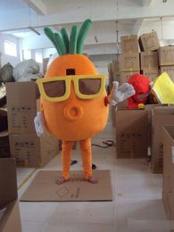 2018 high quality Adult Character Costume Mascot As Fashion Cosply Wear Glasses Of Carrots Carnival Dress Full Body Props Outfit