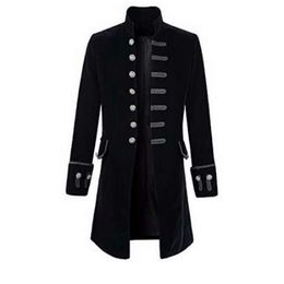 Prince Coat Steampunk Middle Ages men Goth Coat Overcoat Full Sleeve Keep Warm Wind Long Costumes Coats Halloween cosplay