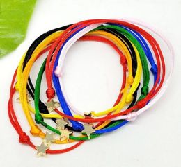 100pcs/lot Star Bracelets Rope Lucky Red Bracelet For Women Children Red String Adjustable Handmade Bracelet DIY