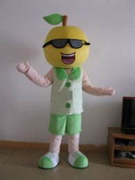 lemon boy Mascot Costumes Animated theme Lemon fruit man Cospaly Cartoon mascot Character Halloween Carnival party Costume