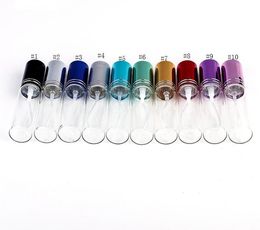 MINI 10ml metal Empty Glass Perfume Refillable Bottle Spray Perfume Atomizers Bottles Free Shipping 10 Colours SN1716