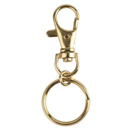 Golden Key Ring Jewelry making for Keychain Lobster Clasp Key Hook Chain