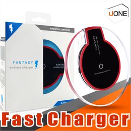 Qi Wireless Charger Fast Charging For Samsung Note 8 S8 Plus S7 Edge Iphone X 8 8plus Fantasy High Efficiency pad with retail package