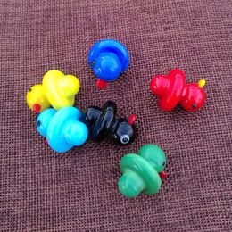 Wholesale Little Yellow Duck Carb Cap For Banger Kawaii Cartoon Dome Cute Carb Caps For Glass Water Pipes 6 Colours DHL