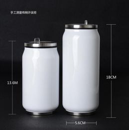 new creative stainless steel can water bottle poptop can metal bottles creative design portable water drinking bottles straw inside thermos