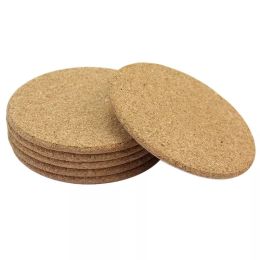 10cm*0.5cm Round Shape Plain Cork Coasters Heat Resistant Tea Drink Wine Coffee Cup Mat Pad Table Decor - ideas for wedding party gift