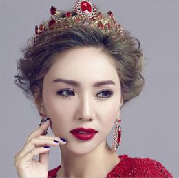Bridal accessories Taobao hot new Baroque Crystal Crown headwear European style wedding dress accessories