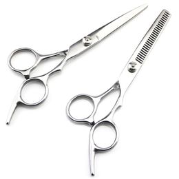 6 customized logo silvery hairdressing scissors factory price cutting scissors thinning shears professional human hair scissors gift