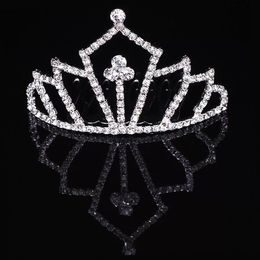 Girls Crowns With Rhinestones Wedding Jewellery Bridal Headpieces Birthday Party Performance Pageant Crystal Tiaras Wedding Accessories #BW-T063