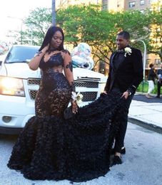 Black Sheer Bottom Prom Dresses