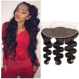Peruvian 13X4 Lace Frontal Pre Plucked Body Wave Closure 13 By 4 Lace Closure Ear To Ear Frontal 10-24inch Ruyibeauty