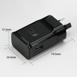 Fast Charger For Samsung Galaxy S7 S8 S9 Note 4 5 S8 S7 S6 edge for Note 4 Note 5 A510 A710 AU Wall Travel Charger