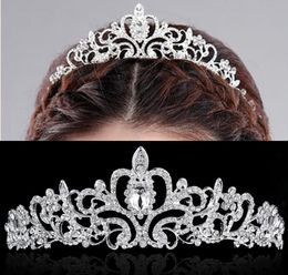 2019 Luxury Elegant Crystal Bridal Crown Headpieces Woman Tiaras Hair Jewellery Ornaments Hairwear Bride Wedding Hair Accessories228h