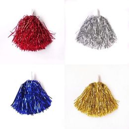 Colorful Hand Held Pom Poms With Handle Competition Cheerleading Flower Ball Fashion Cheer Dance Sport Supplies 1 7hd ff