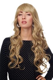 Wig Exquisite Ash Blonde Curly Long Wigs Hair 70cm