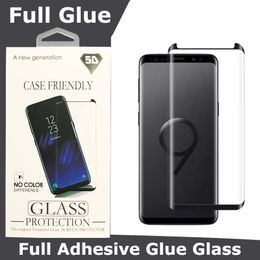 adhesive for screen protector Australia - For Samsung Galaxy S10 S10 Plus Note 10 Full Glue Case Friendly Tempered Glass Full Adhesive Screen Protector 3D Curved With Retail package