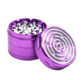 Metal smoke grinder diameter 63mm four layer unique thread rolling cigarette lighter Grinder