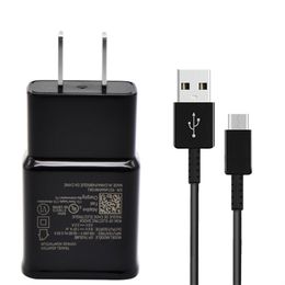 Black/white For Samsung Galaxy note 8,S8,S8plus s9 Fast Charger Adaptive Quick Charge9V 1.67A &5V 2A with 1.2 Type-C Cable 30pcs/lot