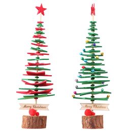 1pcs DIY Cloth Christmas Tree Red Green Xmas New Year's Gifts Home Party Supplies Home Office Market Decoration 100x330mm