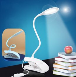 High Quality USB Flexible Clip On Bright Booklight Desk Light LED Travel Book Reading Lamp White Light
