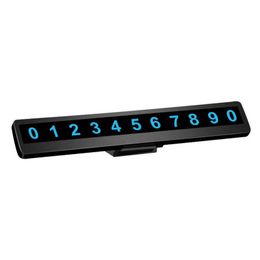 Car Luminous Parking Number Plate Phone Number Car Parking Number Plate Hidden Universal Car Accessories Card Auto Interior