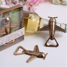 Portable Premium Zinc alloy Bar supplies Aircraft Adventure Aeroplane Wine Beer Bottle Opener Wedding Gift Box Decor c469