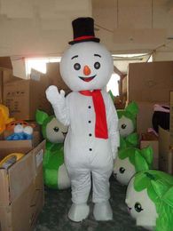 2018 high quality Adult Size Snowman Mascot Costume White Xmas Winter Mascot Snowman Carnival Party Cosply Mascotte Suit Kit