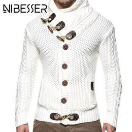 NIBESSER Brand Cardigan Sweater Coat Men New Autumn Fashion Casual Male Loose 3XL S917