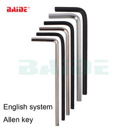 British system 1/16 5/64 3/32 7/64 1/8 9/64 5/32 3/16 7/32 1/4 Inch Hex Key Repair Tool Hand Tool Allen Wrench 200pcs/lot