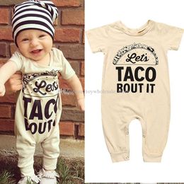 Baby boys Letter Print Rompers INS Fashion Summer infant Jumpsuits 2018 new Boutique kids Climbing clothes C3933