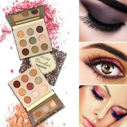 matte cosmetics Canada - Professional 9 Colors Eyeshadow Earth Glitter Eye Shadow Powder Palette Matte Eyeshadow Palette Cosmetic Makeup Beauty