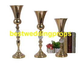 best0396tall and large mental wedding candle holder flower bowl for wedding table Centrepiece decoration