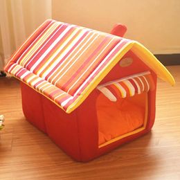 Dogs House Striped Removable Cover Mat Cat Dog Sleeping Beds For Small Medium Pet Dog Kennel2899