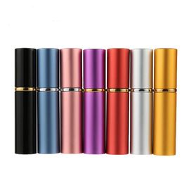 New Empty Perfume Bottle 5ml Aluminium Anodized Compact Perfume Aftershave Atomiser Atomizer Fragrance Glass Scent-bottle LX3291