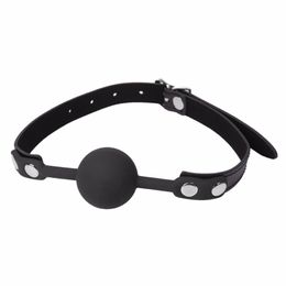 Silicone Sexy Ball Gag Slave Harness Bondage BDSM Fetish Mouth Restraints Toy Y18102405