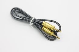 Audio Cable 1m/3ft 3.5mm Dual Male Gold-plated Plug Braided Fabric AUX Cord 20+