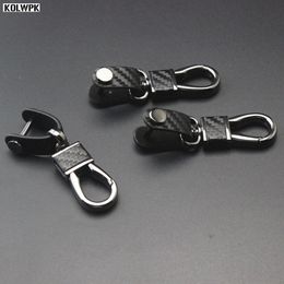 2PCS Carbon fibre Metal Key Ring Key Chain For BMW VW Audi Benz Cadillac Lexus Skoda Honda Toyota alfa romeo Ford Car styling accessory